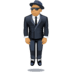 🕴🏽 person in suit levitating: medium skin tone display on Facebook